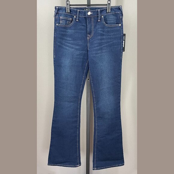 NEW True Religion Jeans Womens 29 blue denim becca boot world tour crystal boho - Picture 1 of 12